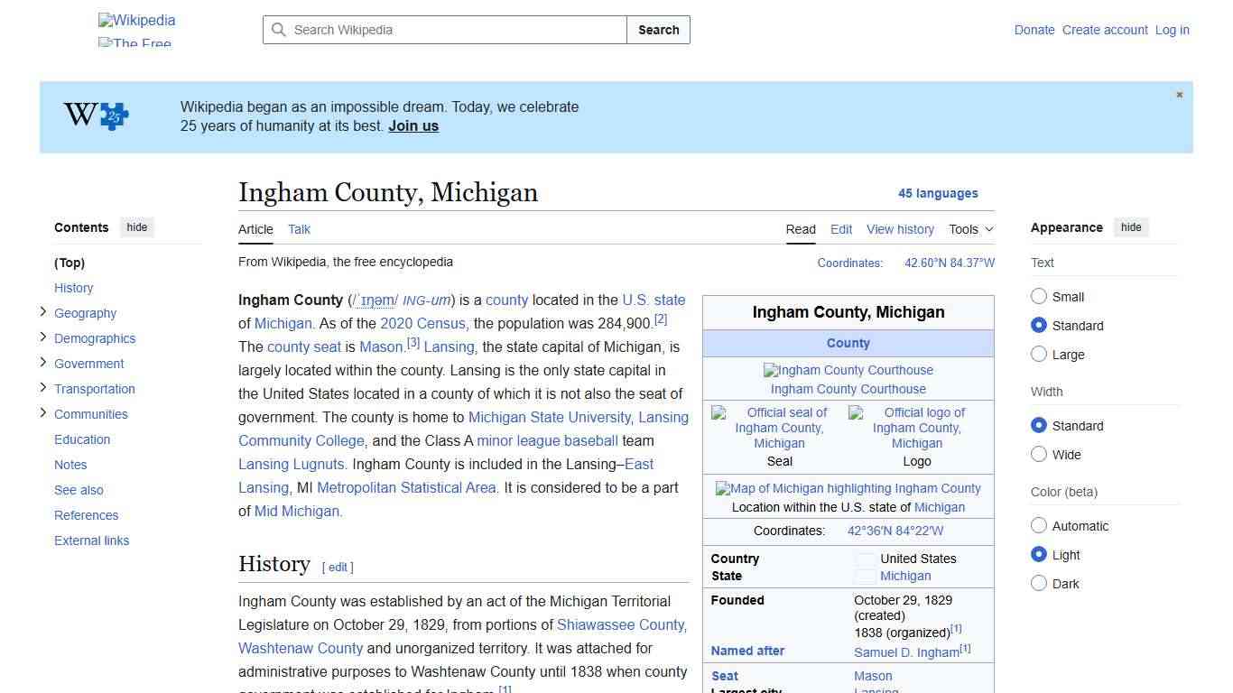 Ingham County, Michigan - Wikipedia